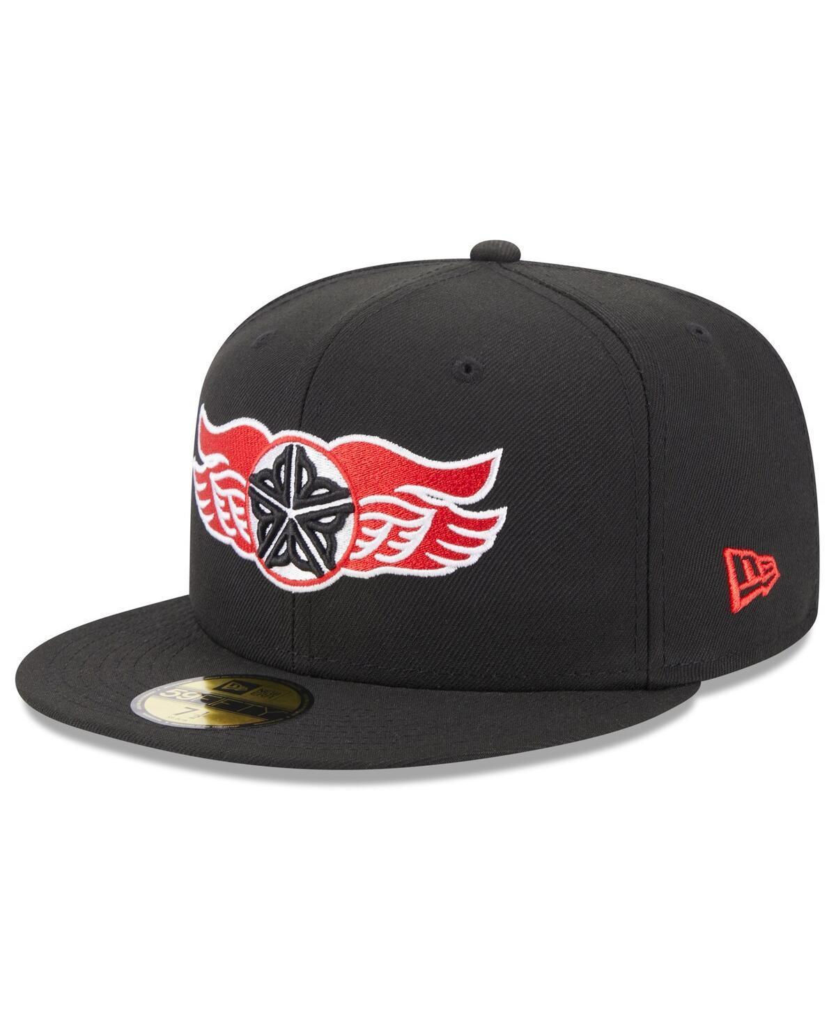 Men's New Era Black Rochester Red Wings Authentic Collection Alternate Logo 59FIFTY Fitted Hat Product Image