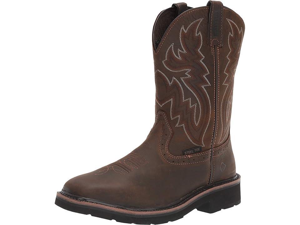 Wolverine Rancher Wellington Steel Toe (Dark /Rust) Men's Work Boots Product Image