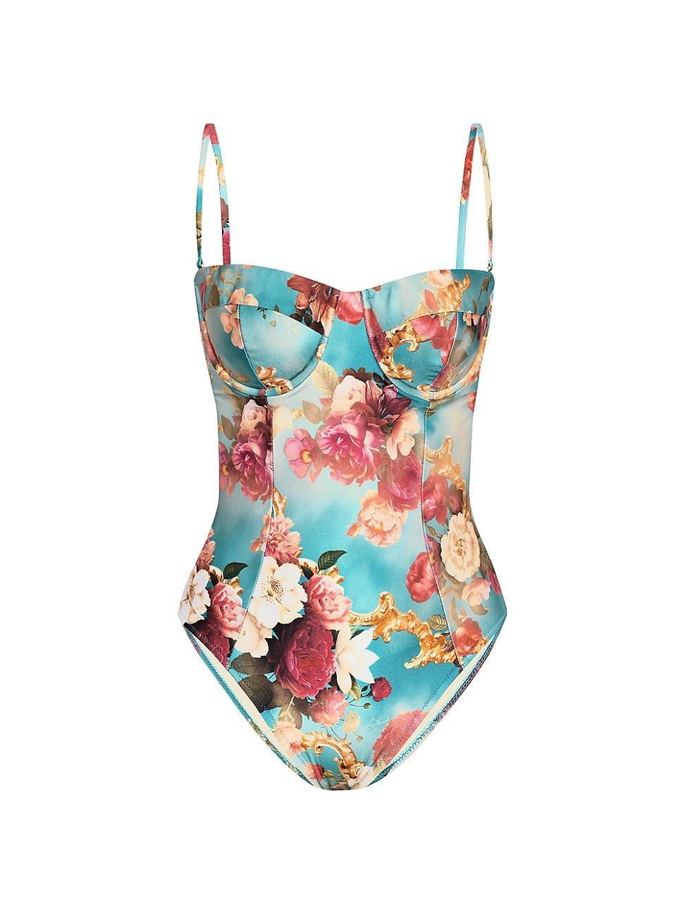 Womens Rococo Roses Amie Roses Underwire One-Piece Swimsuit Product Image