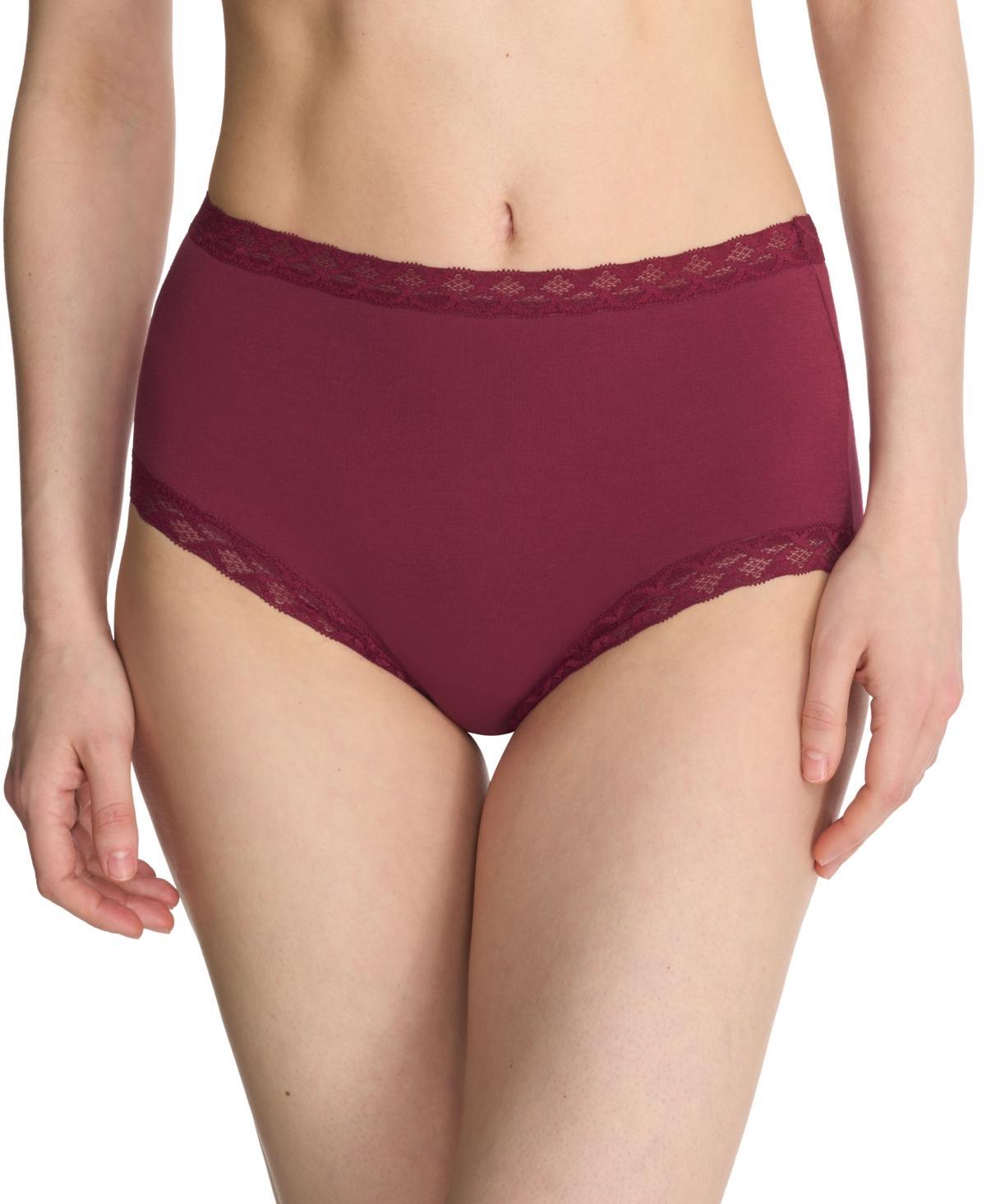 Natori Bliss Lace-Trim High Rise Cotton Brief 755058 Product Image