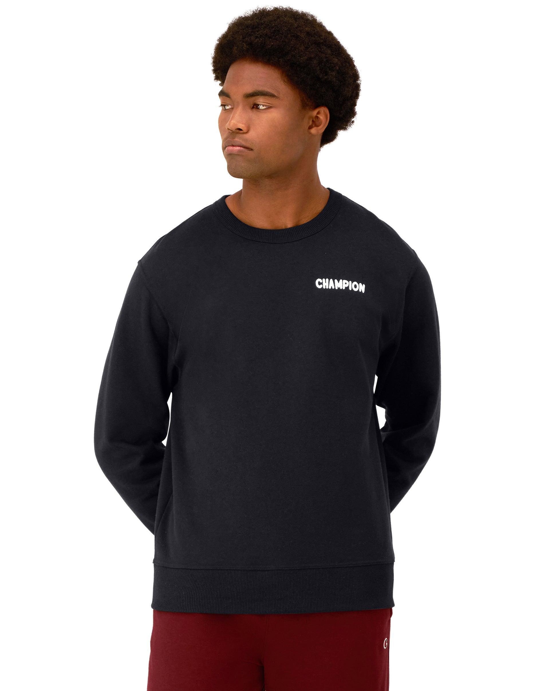 Mens Champion Powerblend Crewneck Sweatshirt, Surplus Goods Briefly Brown M Product Image