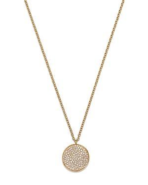 Ippolita 18K Yellow Gold Stardust Diamond Pave Medium Disc Pendant Necklace, 16-18 Product Image