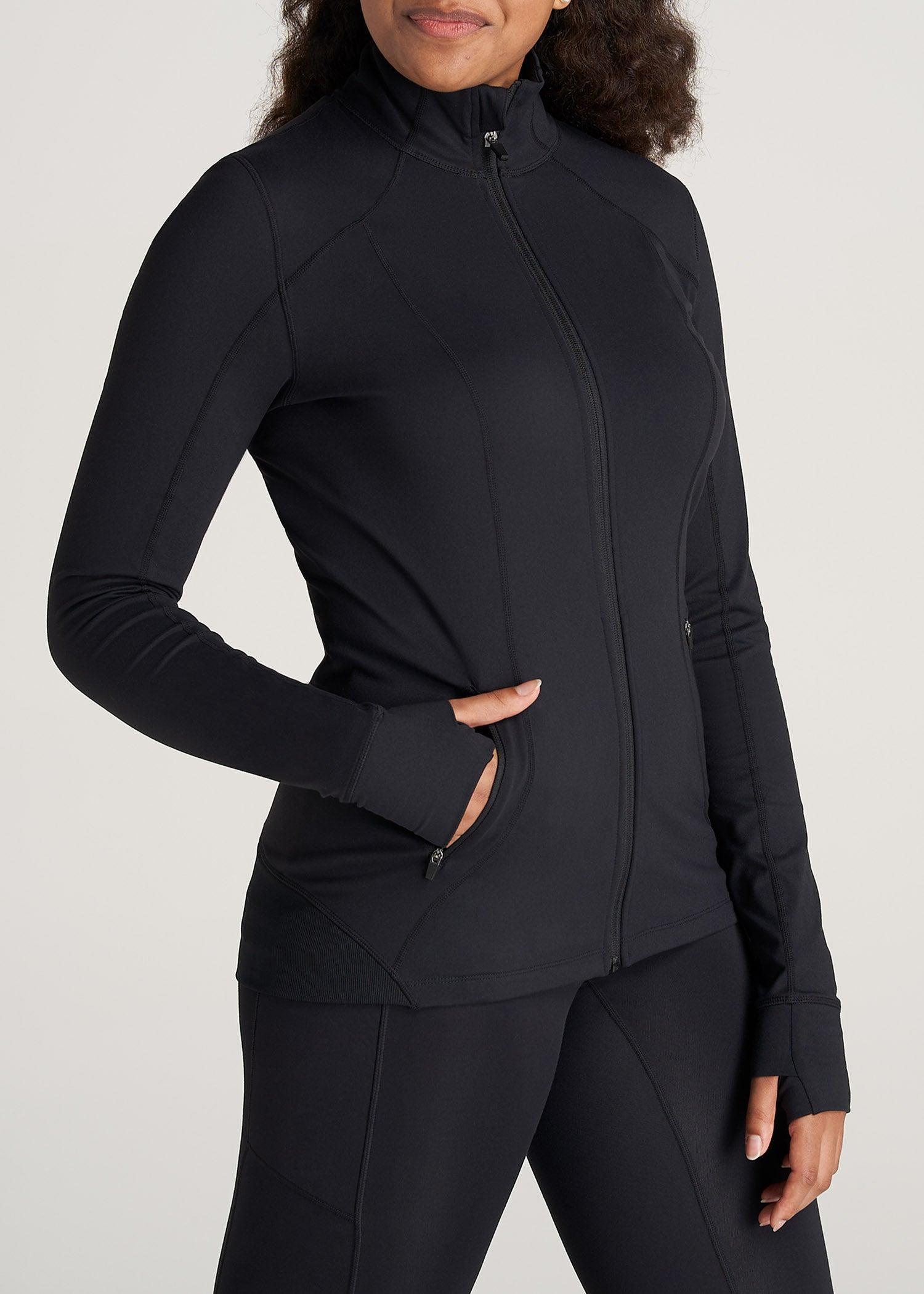 Women's Athletic Zip-Up Jacket in Black Product Image