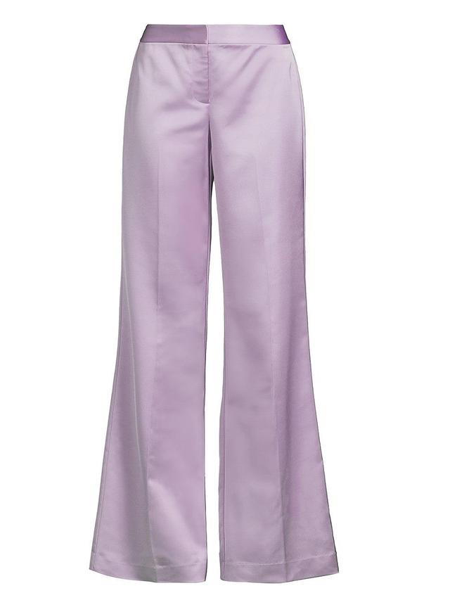 Womens Karina Wide-Leg Satin Pants Product Image