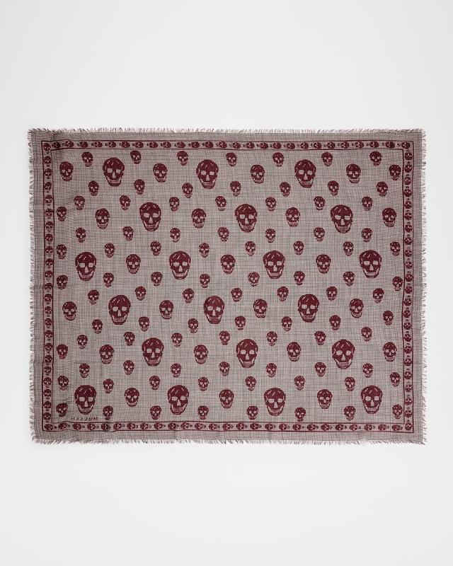 Men's Skull Houndstooth Scarf Product Image