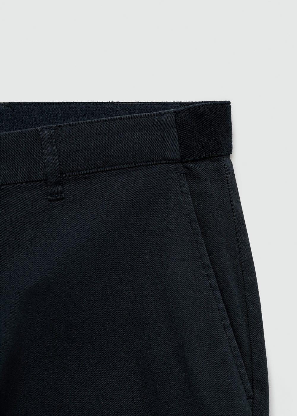 MANGO MAN - Cotton tapered crop pants dark navyMen Product Image