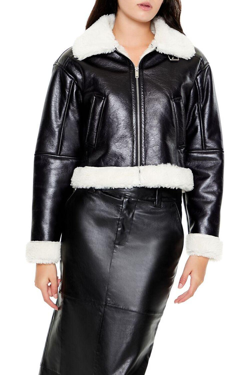 Faux Fur-Trim Moto Jacket | Forever 21 product image