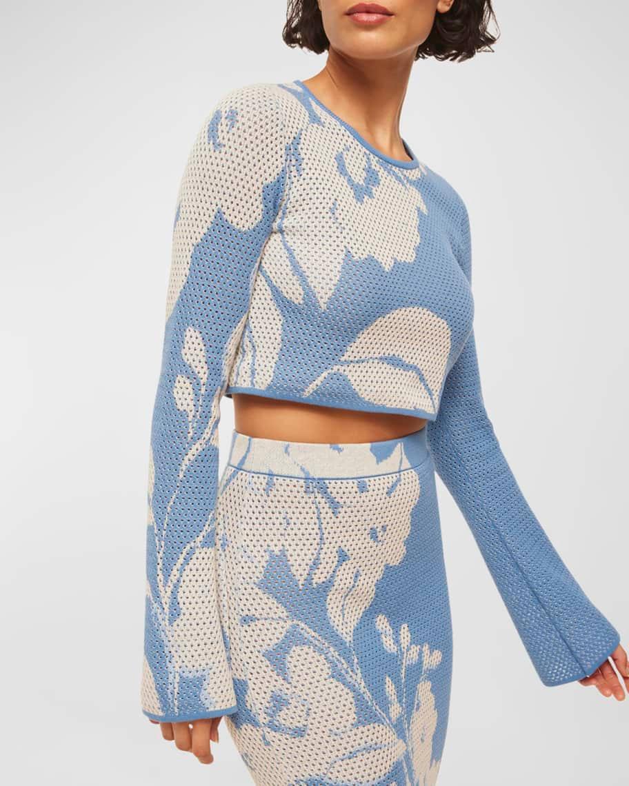 Cassi Knit Long-Sleeve Crop Top Product Image