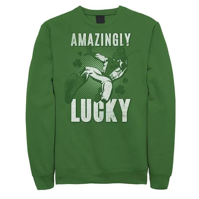 Mens Marvel St. Pattys Spider-Man Amazingly Lucky Sweatshirt Product Image