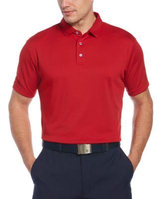 Pga Tour Mens Airflux Solid Mesh Short Sleeve Golf Polo Shirt Product Image