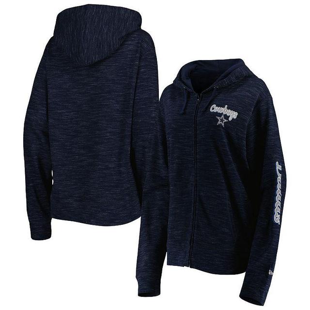 Womens New Era Dallas Cowboys Reverse Full-Zip Hoodie Blue Product Image