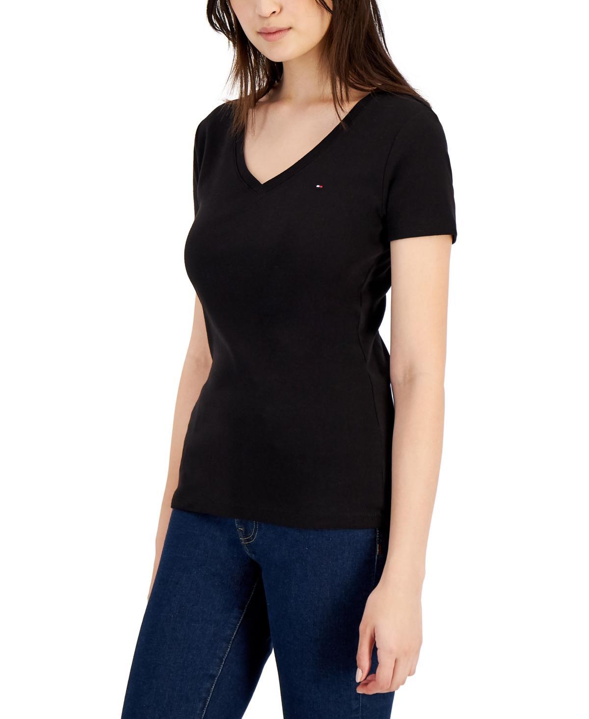 Tommy Hilfiger Womens V-Neck T-Shirt, Created for Macys Product Image