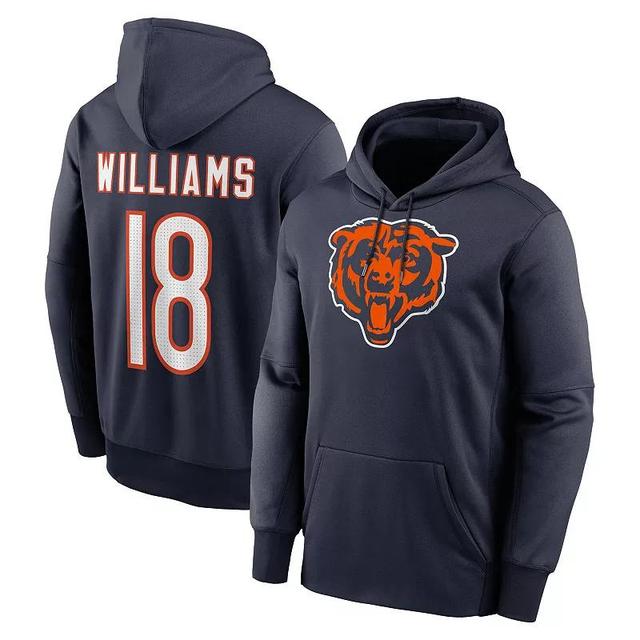 Mens Nike Caleb Williams Chicago Bears Player Name & Number Performance PulloverHoodie Blue Product Image