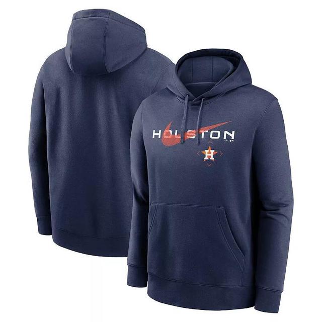 Mens Nike Houston Astros Big & Tall Over Arch Pullover Hoodie Blue Product Image