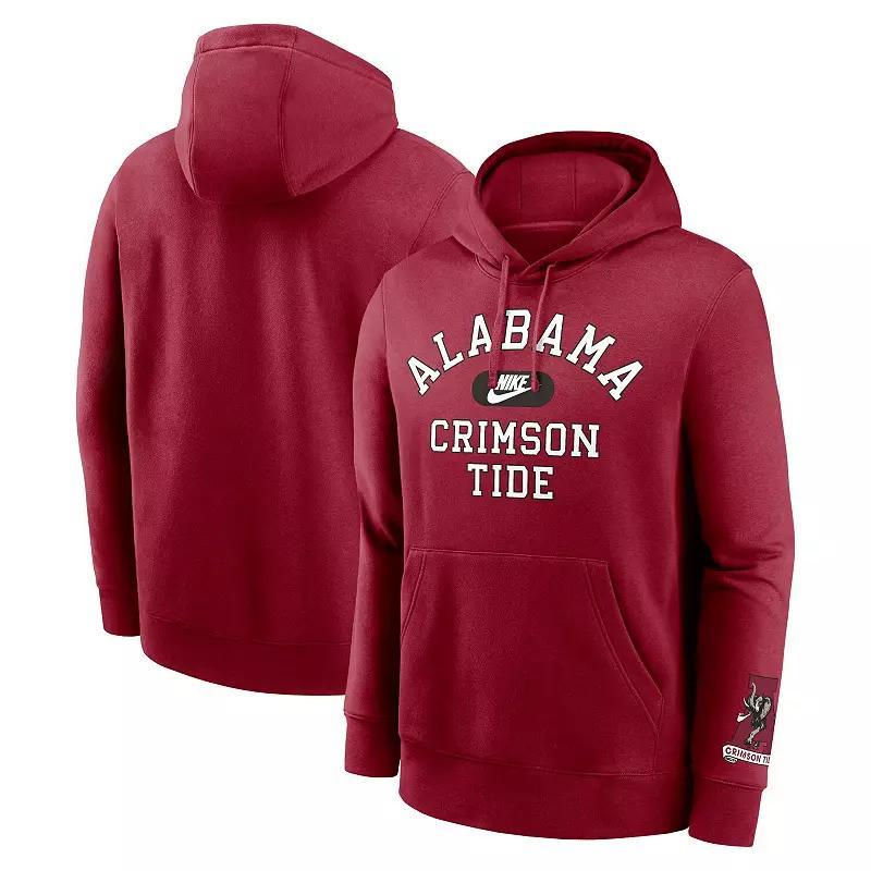 Mens Nike Crimson Alabama Crimson Tide Legacy Foundational Two-Hit Club Performance Pullover Hoodie Product Image