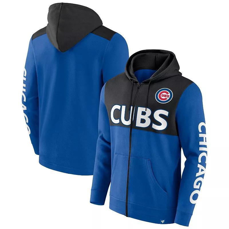 Mens Fanatics Branded Royal/Black Chicago Cubs Ace Hoodie Full-Zip Sweatshirt Product Image