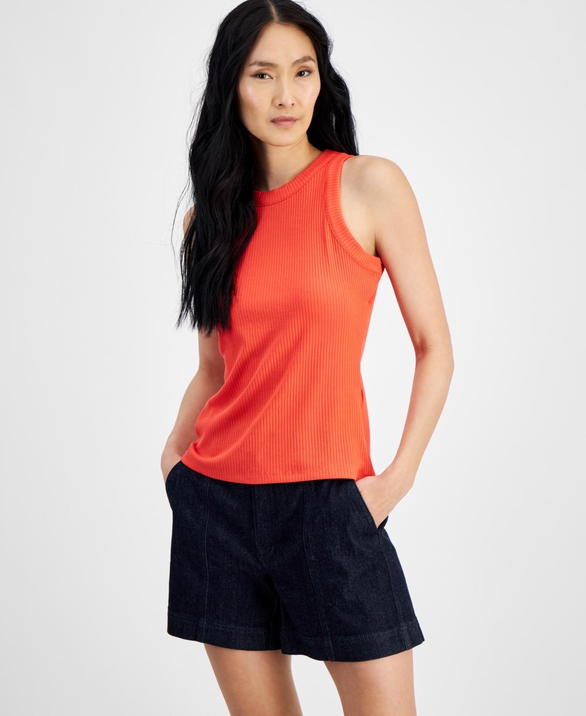 Women's Ribbed Crewneck Tank, Created for Macy's Product Image