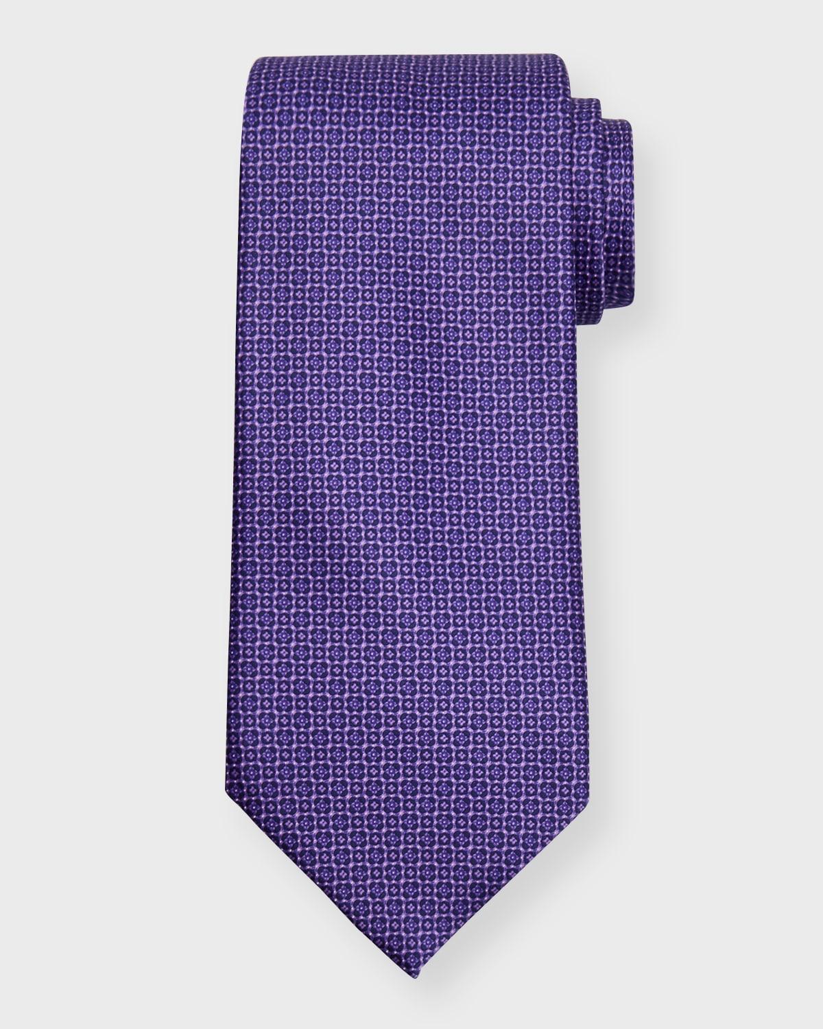 Mens Micro-Print Silk Tie Product Image