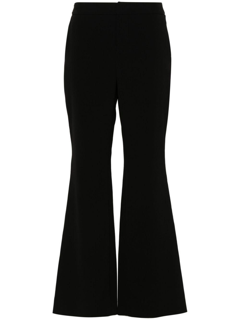 BALMAIN Crepe Flared Trousers In Black Product Image