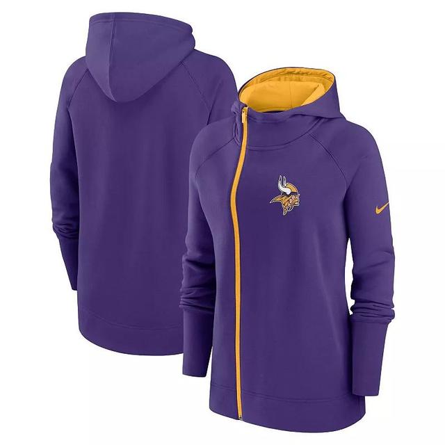 Womens Nike New Orleans Saints Asymmetrical Raglan Full-Zip Hoodie Product Image