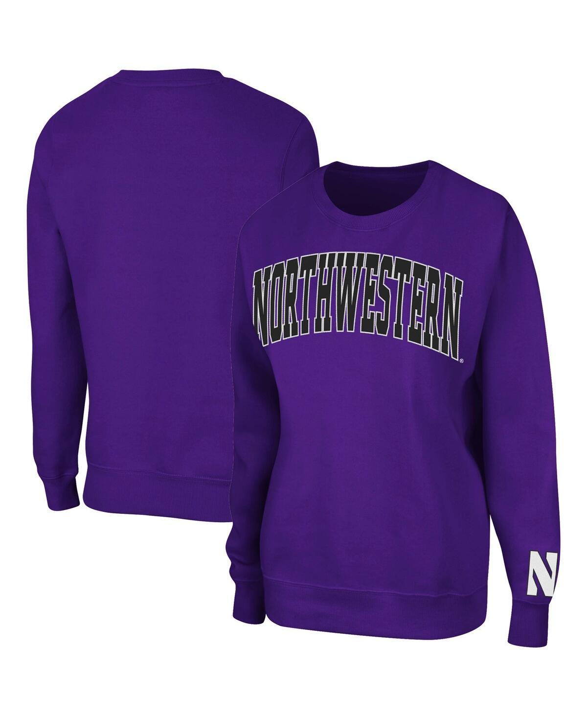 Womens Colosseum Northwestern Wildcats Campanile Pullover Sweatshirt Product Image