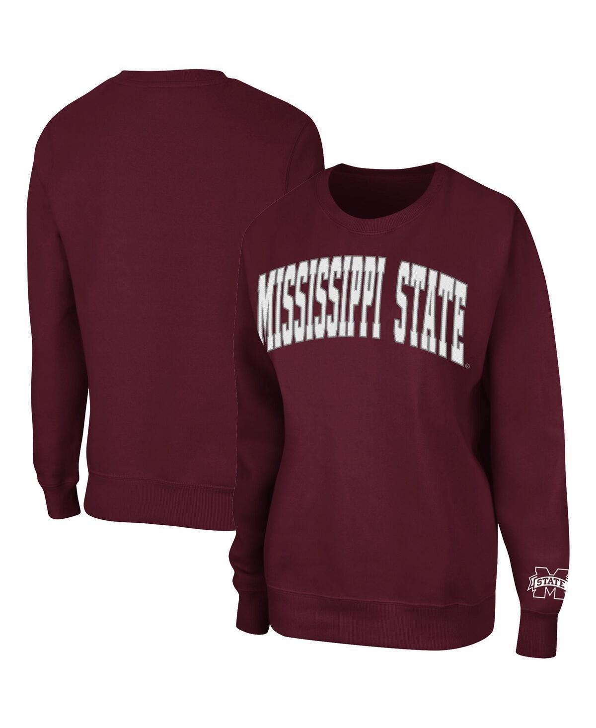 Womens Colosseum Maroon Mississippi State Bulldogs Campanile Pullover Sweatshirt Product Image