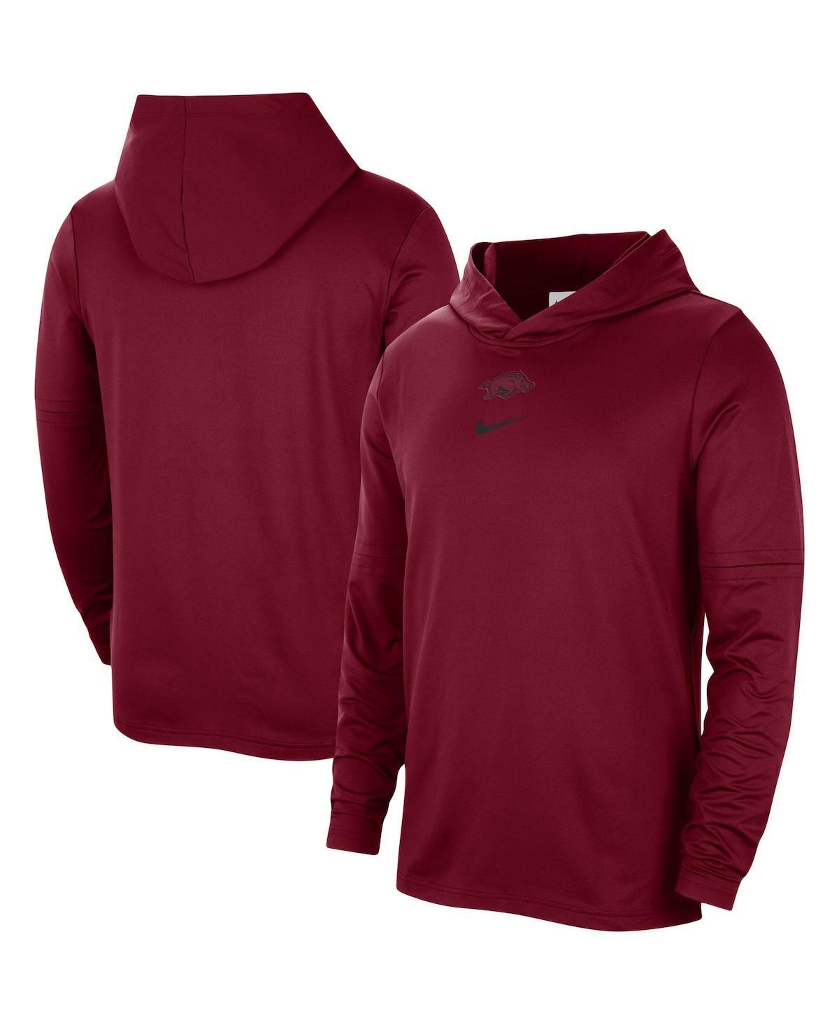 Mens Nike Cardinal Arkansas Razorbacks Player Hoodie Long Sleeve Performance T-shirt Product Image