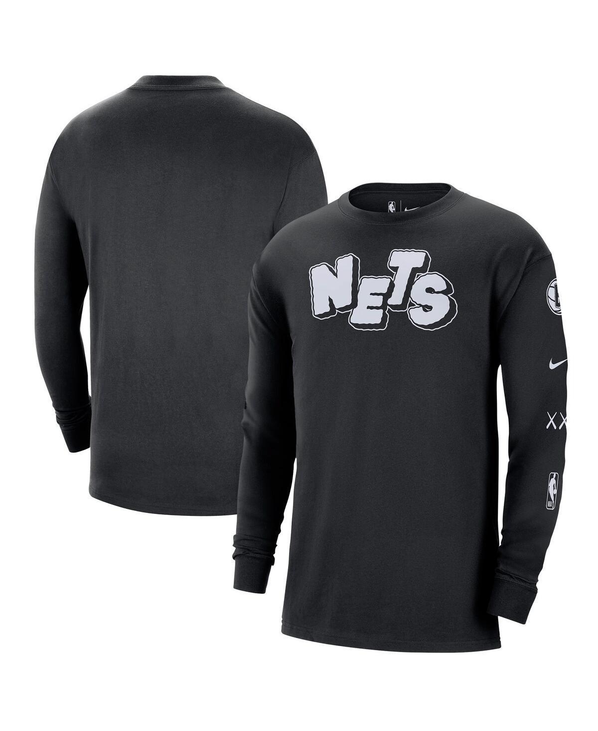 Mens Nike Black Brooklyn Nets 2023/24 City Edition Max90 Expressive Long Sleeve T-shirt Product Image