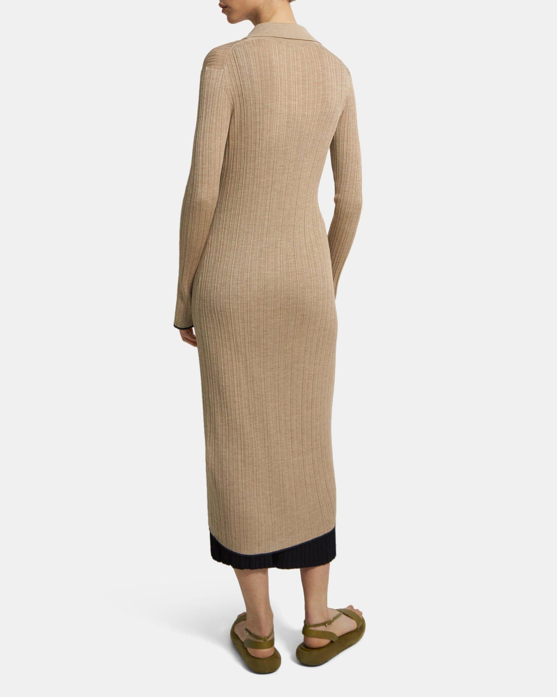 Long Ribbed Cardigan in Washable Silk Product Image