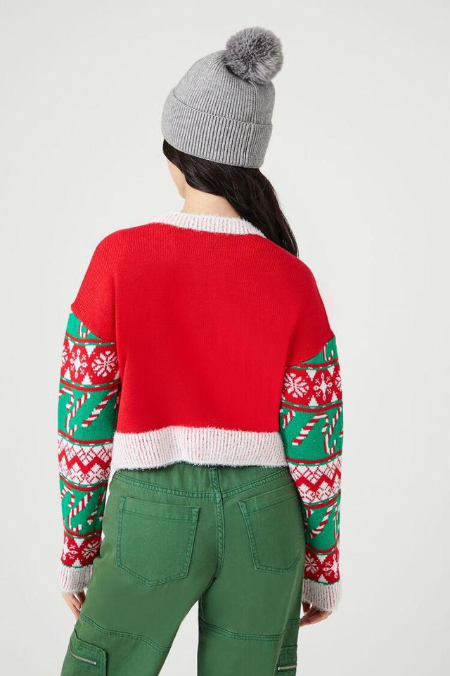 Skiing Santa Cardigan Sweater | Forever 21 Product Image