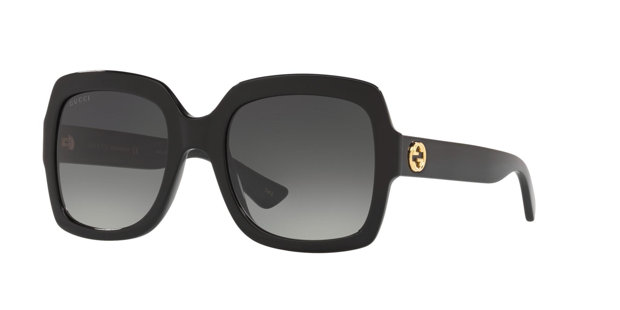 Gucci Oversized Square Black Frame Sunglasses Product Image
