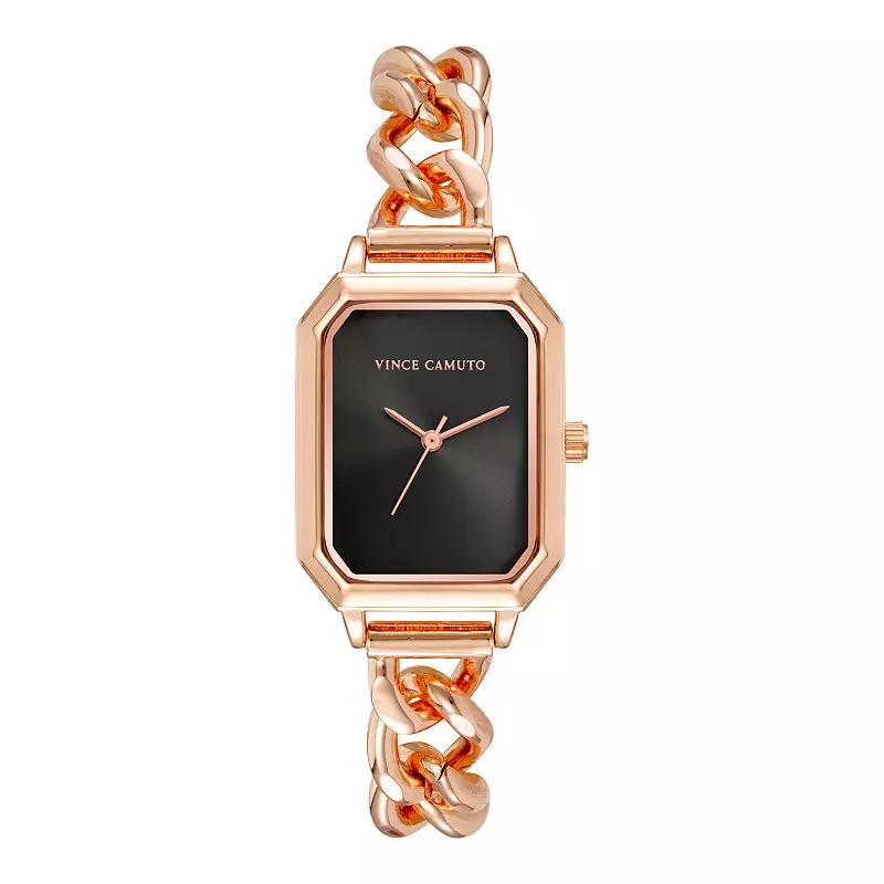 Vince Camuto Womens Chain Link Watch Rose Gold Tone Product Image