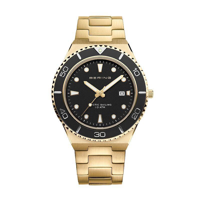 BERING Mens Classic Goldtone Stainless Steel Link Bracelet Watch Product Image