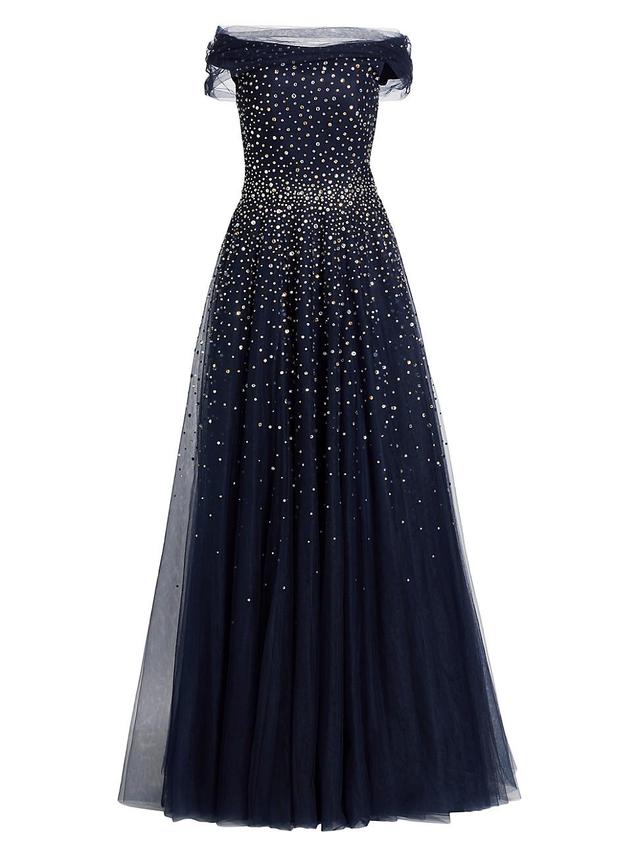 Womens Shayla Embellished Off-the-Shoulder Gown Product Image