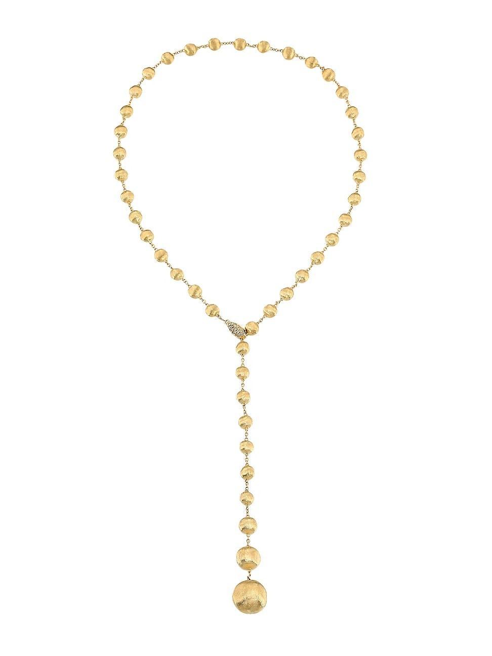 Marco Bicego Africa 18K Gold & Diamond Lariat Necklace Product Image