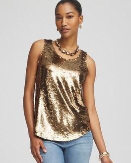 Gold Sequin Tank Product Image