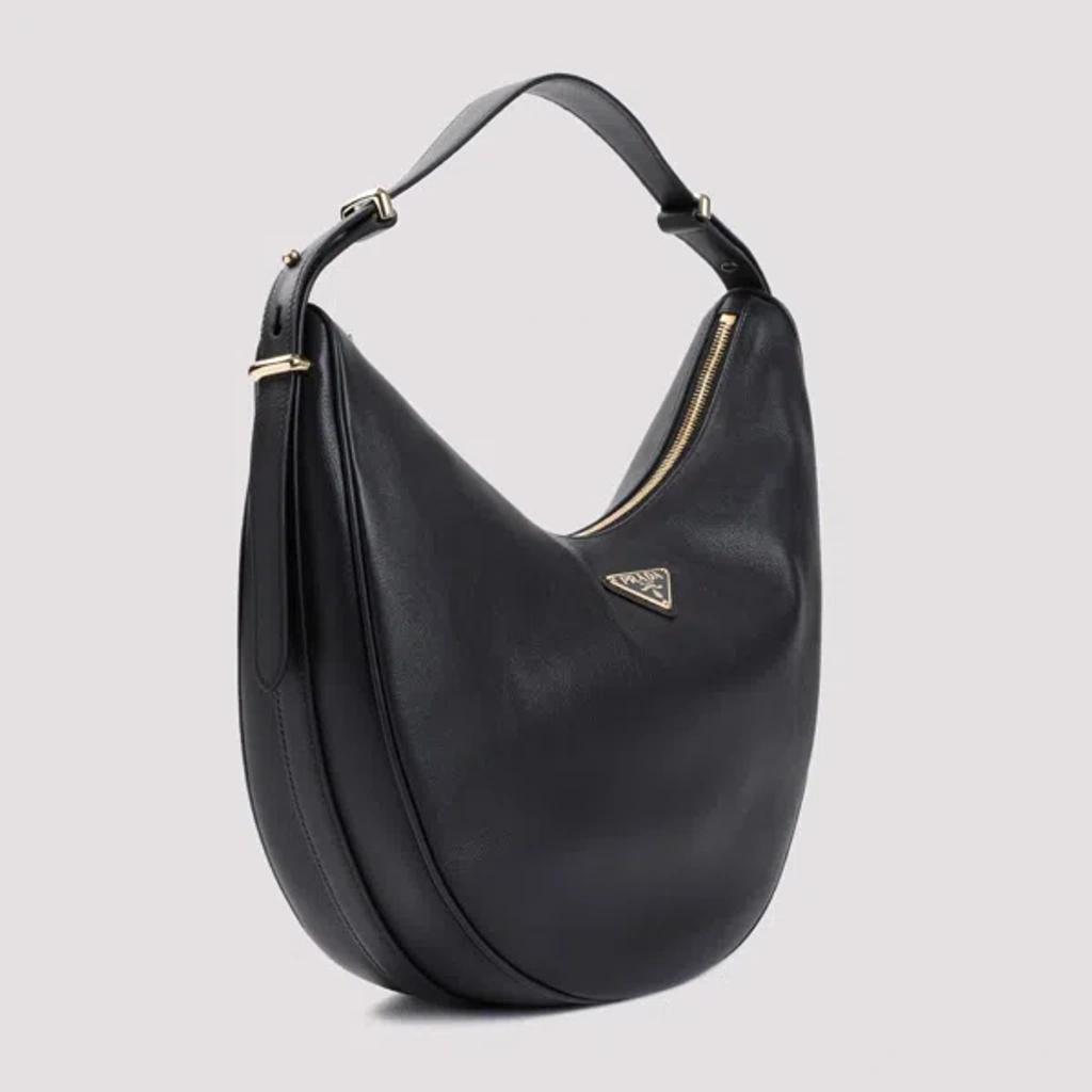 Nappa Calf Leather Shoulder Bag In Black Product Image