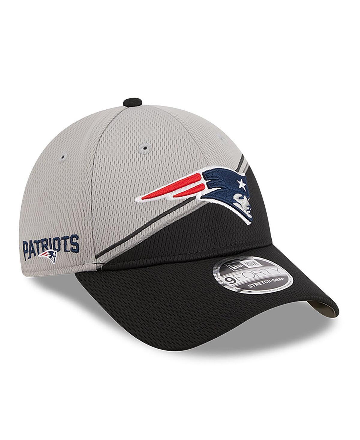 Mens New Era Gray New England Patriots 2023 Sideline 9FORTY Adjustable Hat - Gray Product Image