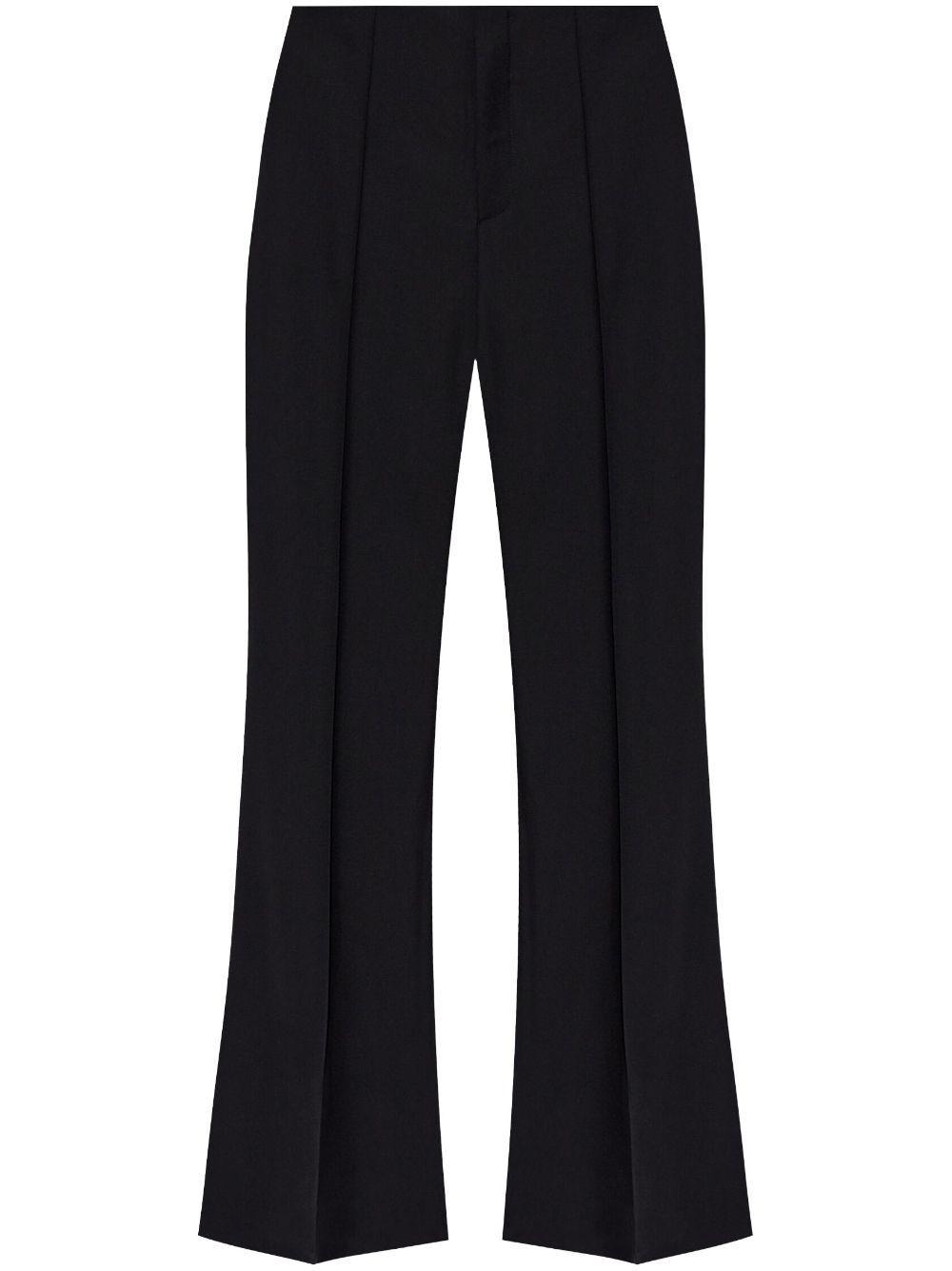 CHLOÉ Wool-gabardine Flared Pants In Black Product Image