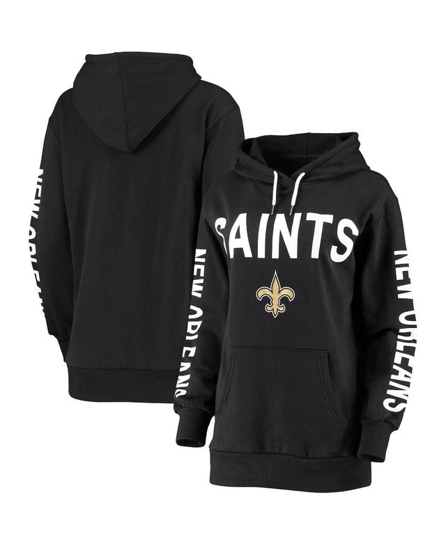 Womens Black New Orleans Saints Extra Point Pullover Hoodie Product Image