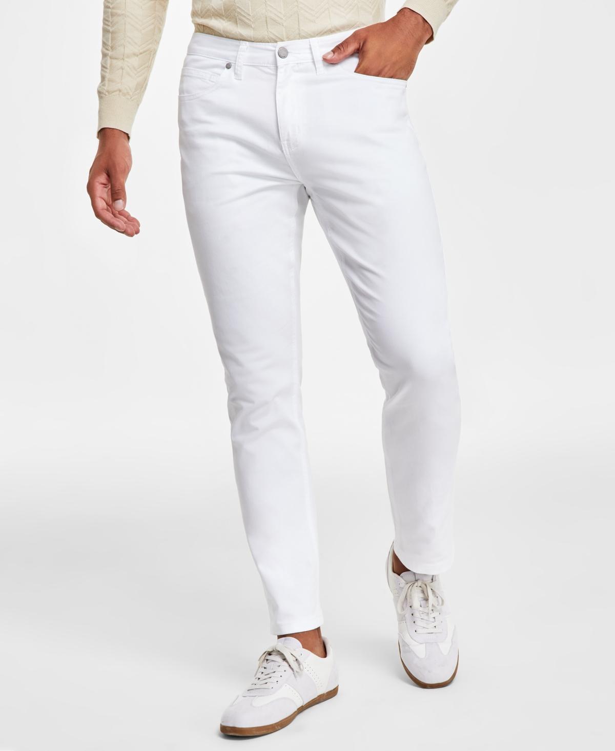 Alfani Mens Five-Pocket Straight-Fit Twill Pants, Created for Macys Product Image