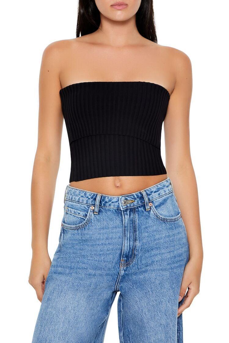 Sweater-Knit Cropped Tube Top | Forever 21 Product Image