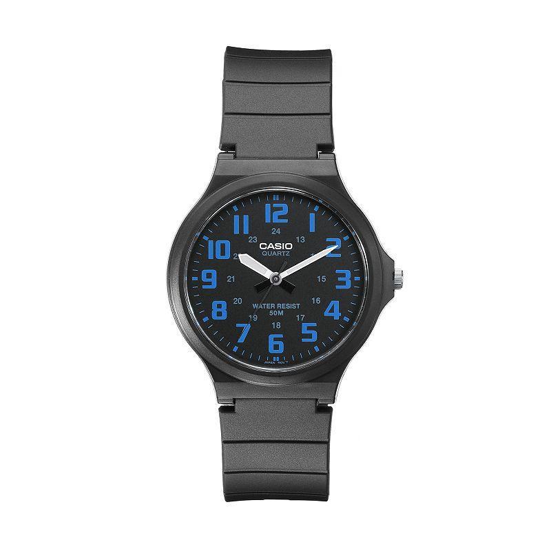 Casio Mens Classic Super Easy Reader Watch, Blue Product Image