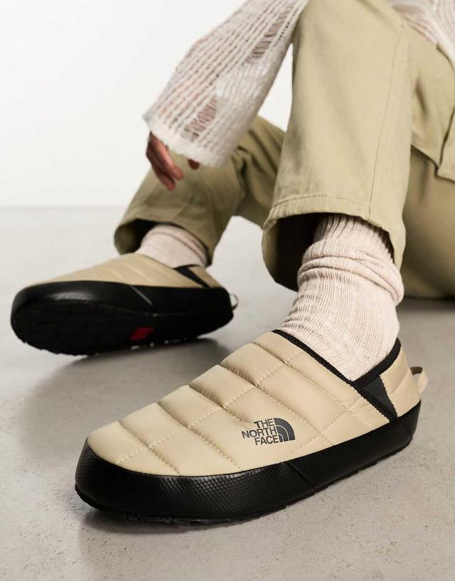 The North Face Thermoball insulated traction mules in stone and black Product Image