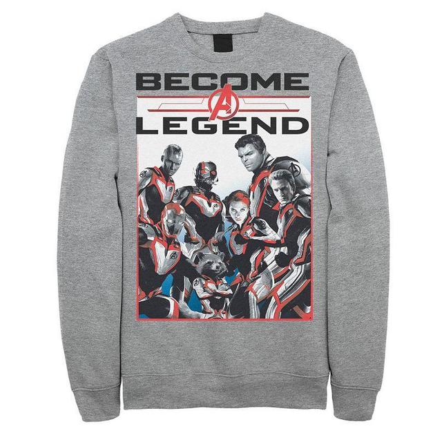 Mens Marvel Avengers Endgame Become A Legend Fleece Athletic Grey Product Image