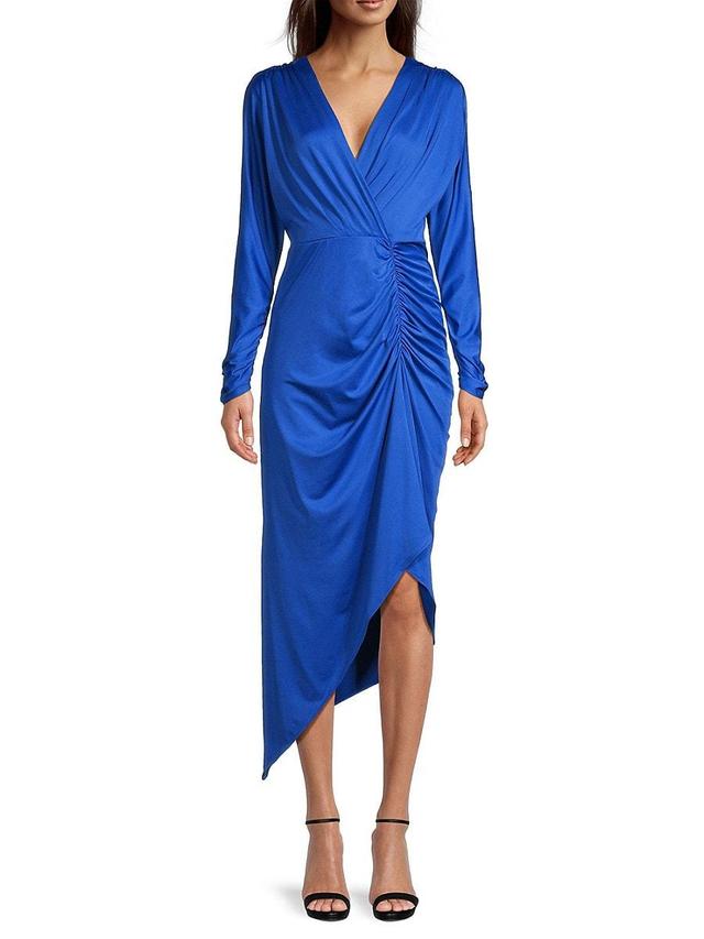 Womens Mira Draped Jersey Midi-Dress Product Image