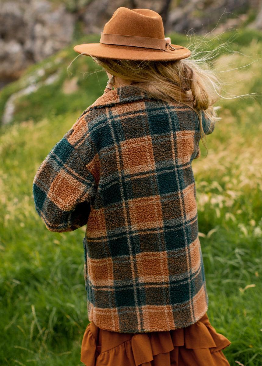 Gertrude Coat in Camel Plaid Product Image