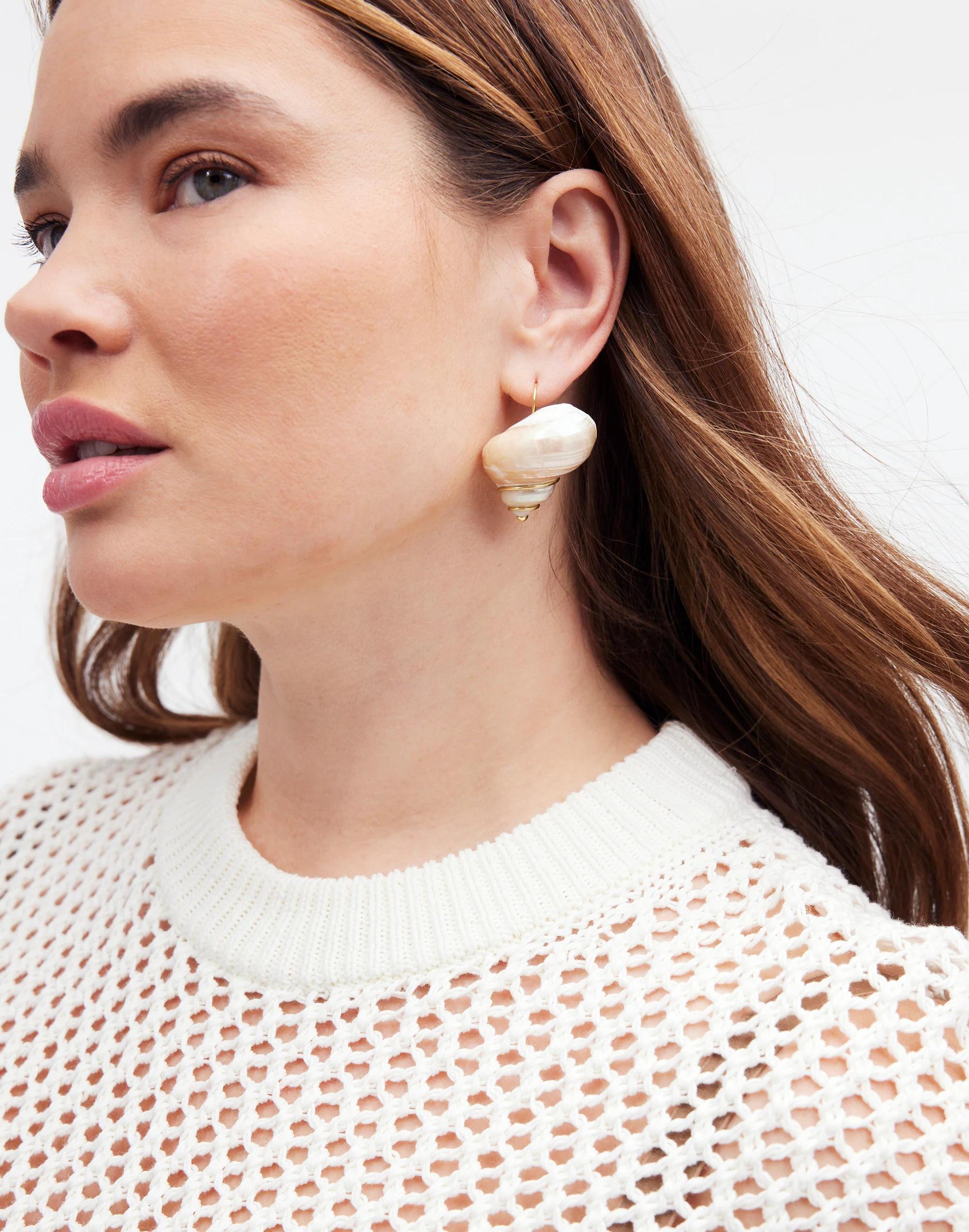 Genuine Shell Statement Earrings Product Image