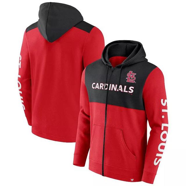 Mens Fanatics Branded /Black St. Louis Cardinals Ace Hoodie Full-Zip Sweatshirt Product Image