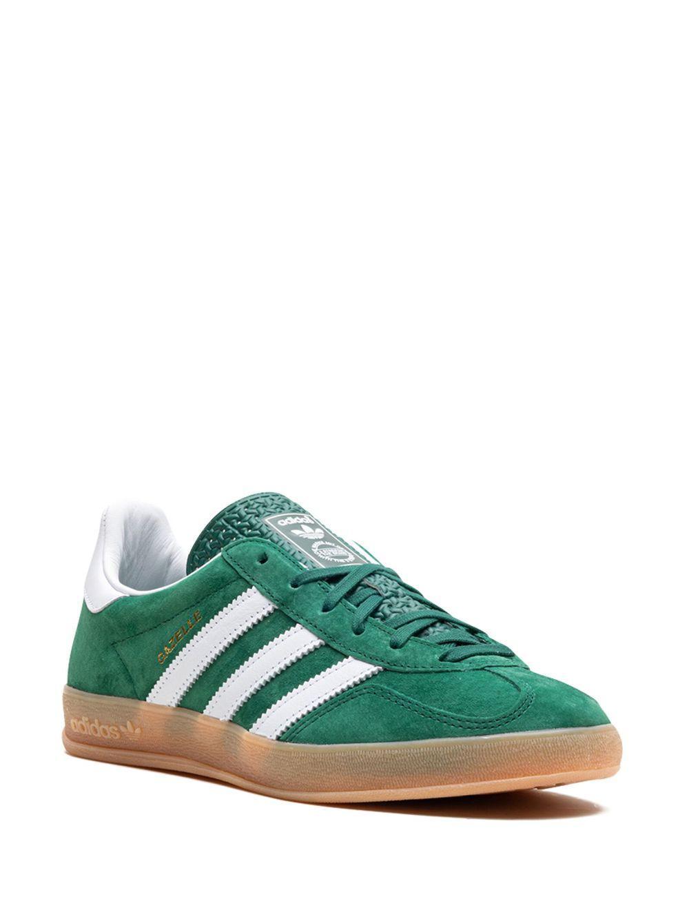 ADIDAS ORIGINALS Gazelle Indoor Sneakers Aus Wildleder In Collegiate Green White G Product Image